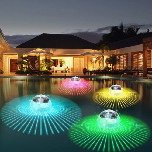 Solar Floating Pool Lights Rainbow Floating Light Balls For Pool, Decoration For Swimming Pool Christmas Party Decoration Tub Pond