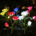 Solar Power Rose Outside Garden Flowers Lawn Lamps Garden Stake Outdoor Pathway Light for Patio Yard Wedding Holiday Decoration