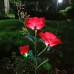 Solar Power Rose Outside Garden Flowers Lawn Lamps Garden Stake Outdoor Pathway Light for Patio Yard Wedding Holiday Decoration