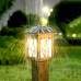 Solar Super Bright LED Courtyard Garden Column Lamp Vintage Chinese Plum Aluminum Post Lantern IP65 Outdoor Solar Pillar Light Park Community Street Light Decoration