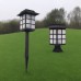 Solar 5 LED antique grid room light, outdoor solar column headlight