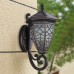 Traditional Solar Wall Outdoor Lamp with Remote Control Wall Mounted Sconce Waterproof Patio Lighting for House Front Porch Patio Garage Doorway