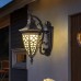 Traditional Solar Wall Outdoor Lamp with Remote Control Wall Mounted Sconce Waterproof Patio Lighting for House Front Porch Patio Garage Doorway