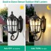 Solar wall lamp American style outdoor gate exterior wall waterproof villa garden outdoor courtyard balcony European