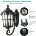 Solar wall lamp American style outdoor gate exterior wall waterproof villa garden outdoor courtyard balcony European