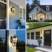 Solar wall lamp American style outdoor gate exterior wall waterproof villa garden outdoor courtyard balcony European