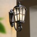 Solar wall lamp American style outdoor gate exterior wall waterproof villa garden outdoor courtyard balcony European