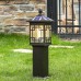 Solar European style aluminum glass lawn lights, channel lights, column lights, waterproof outdoor lights