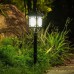 Solar European style aluminum glass lawn lights, channel lights, column lights, waterproof outdoor lights