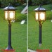 Solar European style aluminum glass lawn lights, channel lights, column lights, waterproof outdoor lights