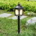 Solar European style aluminum glass lawn lights, channel lights, column lights, waterproof outdoor lights