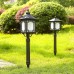 Solar European style aluminum glass lawn lights, channel lights, column lights, waterproof outdoor lights