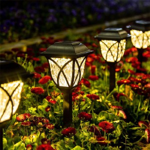 6Pcs Solar Outdoor Pathway Lights Bright Waterproof Garden Lights Colorful