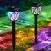 6Pcs Solar Outdoor Pathway Lights Bright Waterproof Garden Lights Colorful