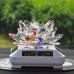 Solar Powered Rotary Crystal Lotus Christmas Home Decoration Automotive Accessories Supplies Decorative Cars. Kawaii Room Decor