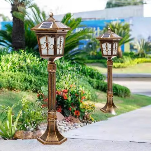 Solar Waterproof Die-Cast Aluminum Garden Lights Outdoor Glass Pathway Lights， Solar Powered Lights Led Outside Lamps Solar Powered Landscape Lights