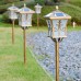 Solar Waterproof Die-Cast Aluminum Garden Lights Outdoor Glass Pathway Lights， Solar Powered Lights Led Outside Lamps Solar Powered Landscape Lights