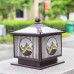 Solar Exterior Garden Lamp Rainproof Chinese Style Column Lamps Waterproof Column Head Lamp Outdoor Glass Pillar Lamp，  Lighting Fixture for Patio, Yard, Garden, Pathway