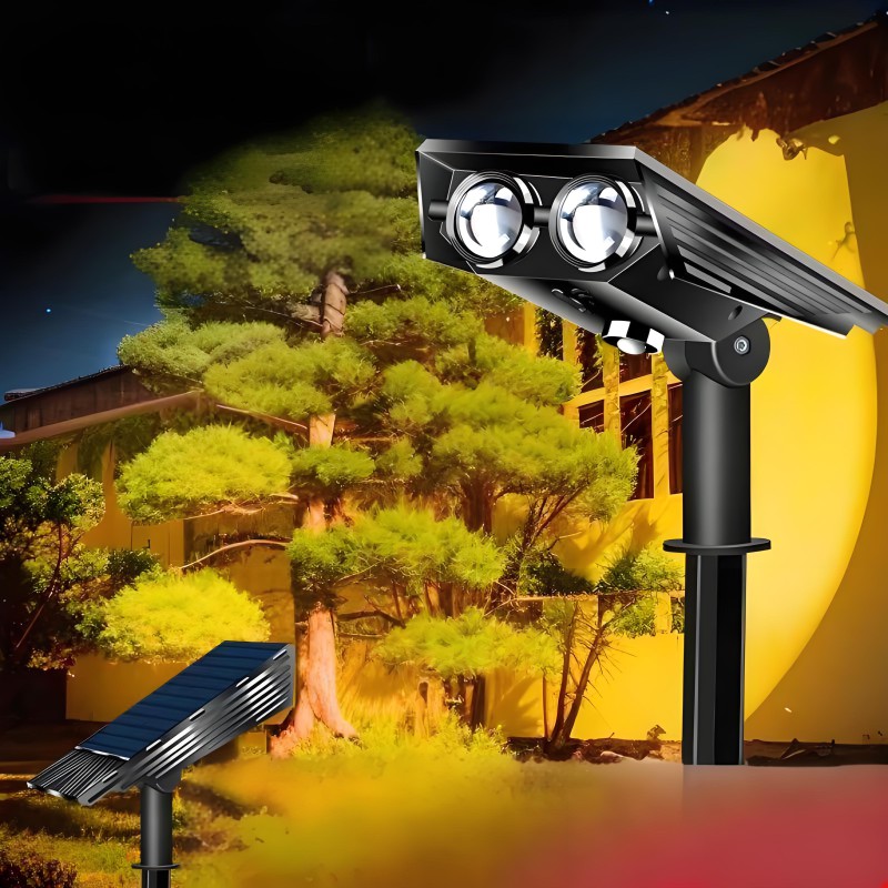 Solar Outdoor LED Garden Courtyard Lighting Tree Decoration and Floor Insertion Lights