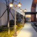 Lamp Post Lights Outdoor Lamp Post Lights Outdoor, European Courtyard High Pole Street Light Solar Outdoor 2 Heads Post Light Villa Retro Garden Lamp Community Waterproof LED Street Lamp Solar Vintage