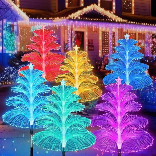 Solar Lights Outdoor Garden Powered Stake Jellyfish Light for Yard Patio Pathway Christmas Decor