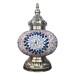 Turkish Bohemian Table Lamp Retro Handmade Moroccan Mosaic Blue Glass Desk Lamp Arabic Decoration Nightstand Lamp for Cafe, Bar, Bedroom, Canteen