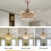 Modern Ceiling Fan Low Profile Ceiling Fans with Lights and Remote with Light Flush Mount Reversible 6 Speeds Vaneless Fan Living room, dining room, bedroom Lighting Furniture