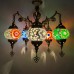 Chandelier Bohemian Exotic Style Ethnic Hotel Bar Mosaic Pendant Lights Stained Glass Water Drop Lantern