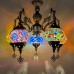 Chandelier Bohemian Exotic Style Ethnic Hotel Bar Mosaic Pendant Lights Stained Glass Water Drop Lantern