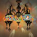 Chandelier Bohemian Exotic Style Ethnic Hotel Bar Mosaic Pendant Lights Stained Glass Water Drop Lantern