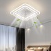 Modern Ultra-Thin Bladeless LED Rectangular Fan Light Whole House Ceiling Lighting for Bedroom & Dining Room LED Ceiling Fan