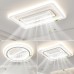 Modern Ultra-Thin Bladeless LED Rectangular Fan Light Whole House Ceiling Lighting for Bedroom & Dining Room LED Ceiling Fan