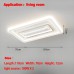 Modern Ultra-Thin Bladeless LED Rectangular Fan Light Whole House Ceiling Lighting for Bedroom & Dining Room LED Ceiling Fan