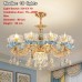 Nordic light luxury zinc alloy living room chandelier French luxury dining room bedroom crystal chandelier