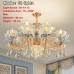 Nordic light luxury zinc alloy living room chandelier French luxury dining room bedroom crystal chandelier