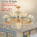 Nordic light luxury zinc alloy living room chandelier French luxury dining room bedroom crystal chandelier