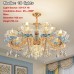 Nordic light luxury zinc alloy living room chandelier French luxury dining room bedroom crystal chandelier