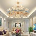 Nordic light luxury zinc alloy living room chandelier French luxury dining room bedroom crystal chandelier