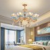 Nordic light luxury zinc alloy living room chandelier French luxury dining room bedroom crystal chandelier