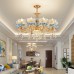 Nordic light luxury zinc alloy living room chandelier French luxury dining room bedroom crystal chandelier