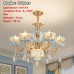 Nordic light luxury zinc alloy living room chandelier French luxury dining room bedroom crystal chandelier