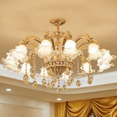 Ceiling Lamp Simple Modern Atmosphere European Style Chandelier Household Crystal Bedroom Compatible with Dining Room Living Room Lamps,Ceiling Lighting