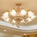 Ceiling Lamp Simple Modern Atmosphere European Style Chandelier Household Crystal Bedroom Compatible with Dining Room Living Room Lamps,Ceiling Lighting