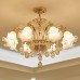 Ceiling Lamp Simple Modern Atmosphere European Style Chandelier Household Crystal Bedroom Compatible with Dining Room Living Room Lamps,Ceiling Lighting