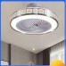 3-Color 3-Level Wind Speed bladeless Ceiling Fan LED 72W Flush Mount Ceiling Fan with Ceiling Light with Fan,Hidden Electric Fan