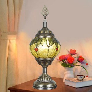 Turkish Mosaic Table Lamp Moroccan Handmade Colorful Stained Glass Vintage Table Lamp