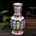 Vases Floral Ceramic Chinese Retro Enamel Painted Decor Flower 15.7 Inch Large Porcelain Vases Living Room Bedroom Wedding Decoration Ornament Vase