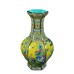 Slow Time Retro Chinese Vase Ceramic Colorful Hexagonal Vase Hand Paint Porcelain Decorative Bottle Vase