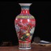 Jingdezhen Large Ceramic Floor Vase,Flower Vase Handmade Home Decorative Vase,Height 17.3"(44cm)