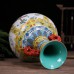 Jingdezhen Ceramic Vase Antique Chinese Porcelain Ornaments Crafts Enamel Open Window Binaural Appreciation Bottle